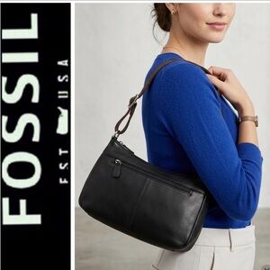 Fossil Leather Shoulder Crossbody Bag